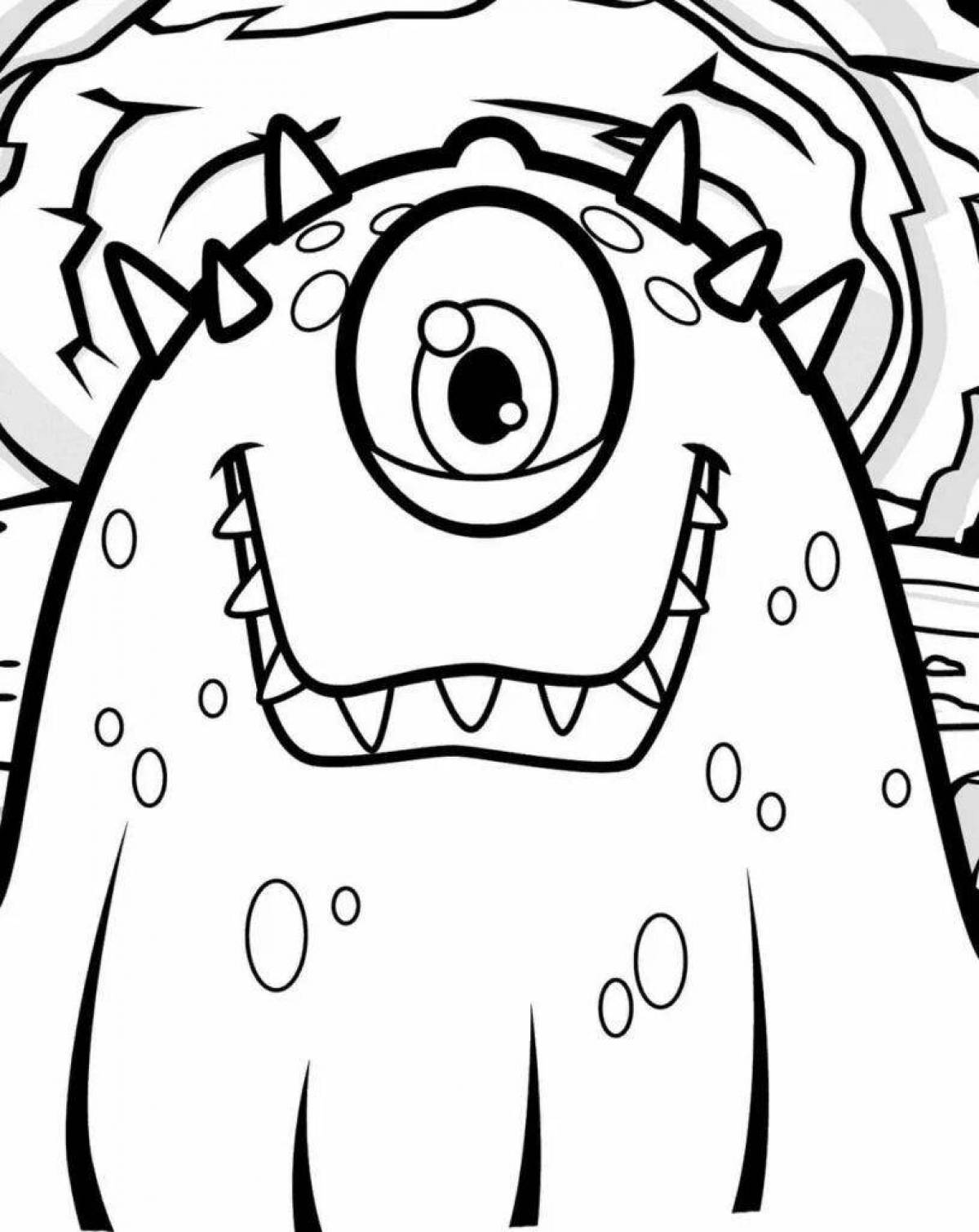 Charming maxi monsters coloring book
