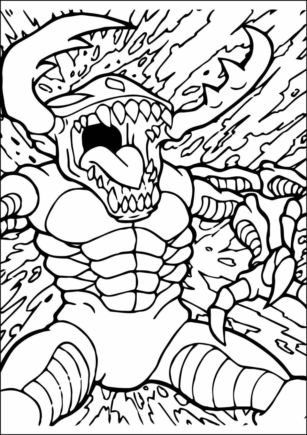 Great maxi monsters coloring book