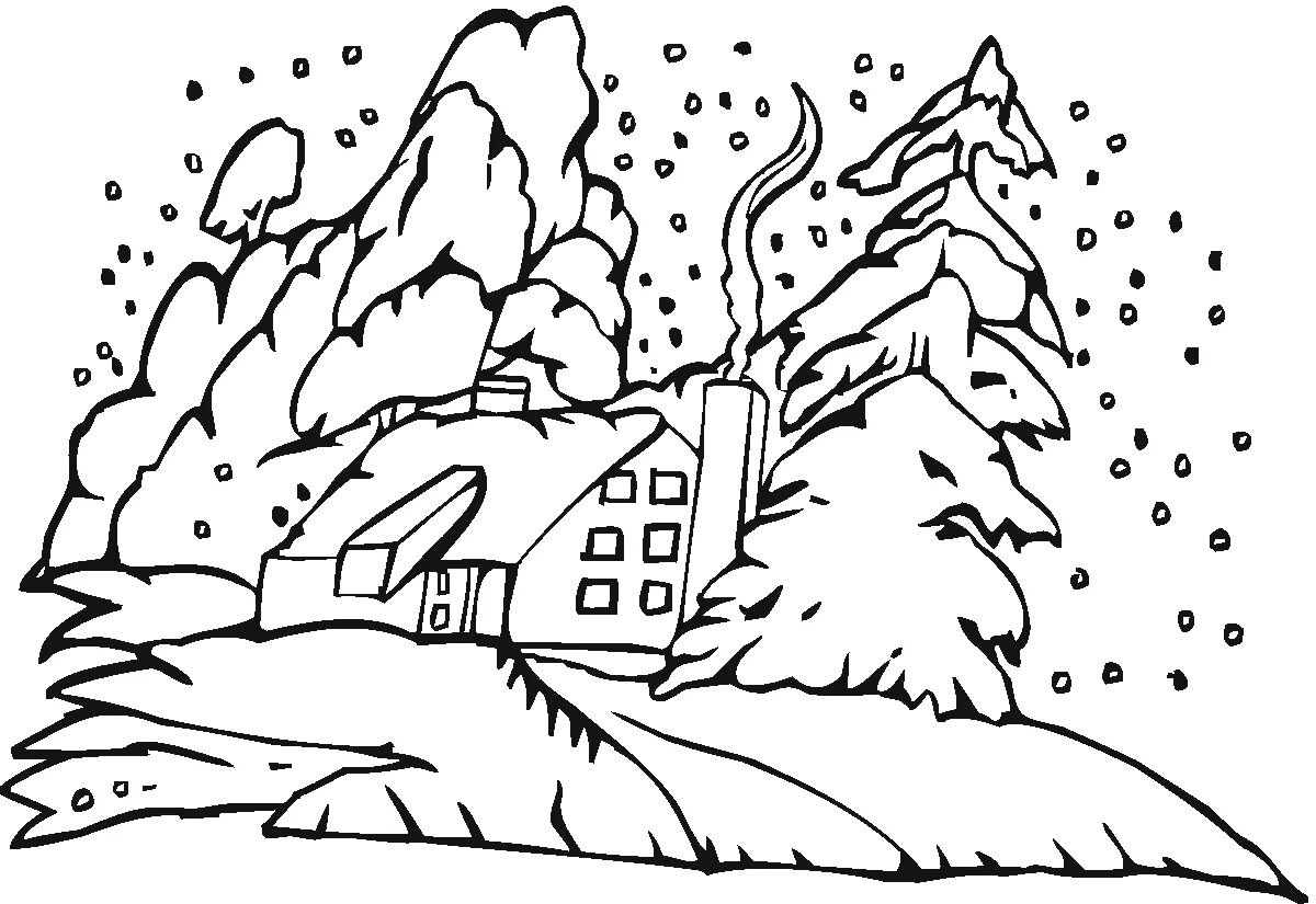 Glorious snowdrift coloring page