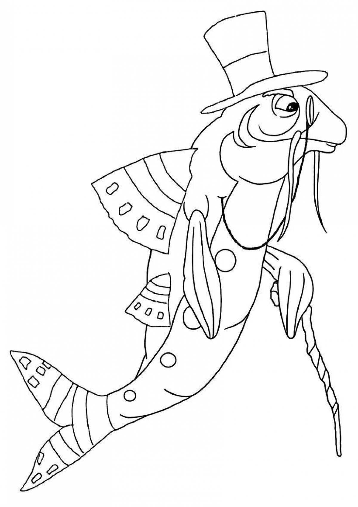 Coloring book spectacular fish Luntik