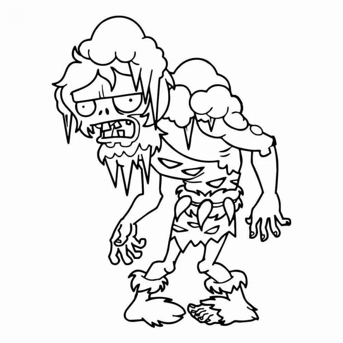 Coloring book terrifying zombie dykes