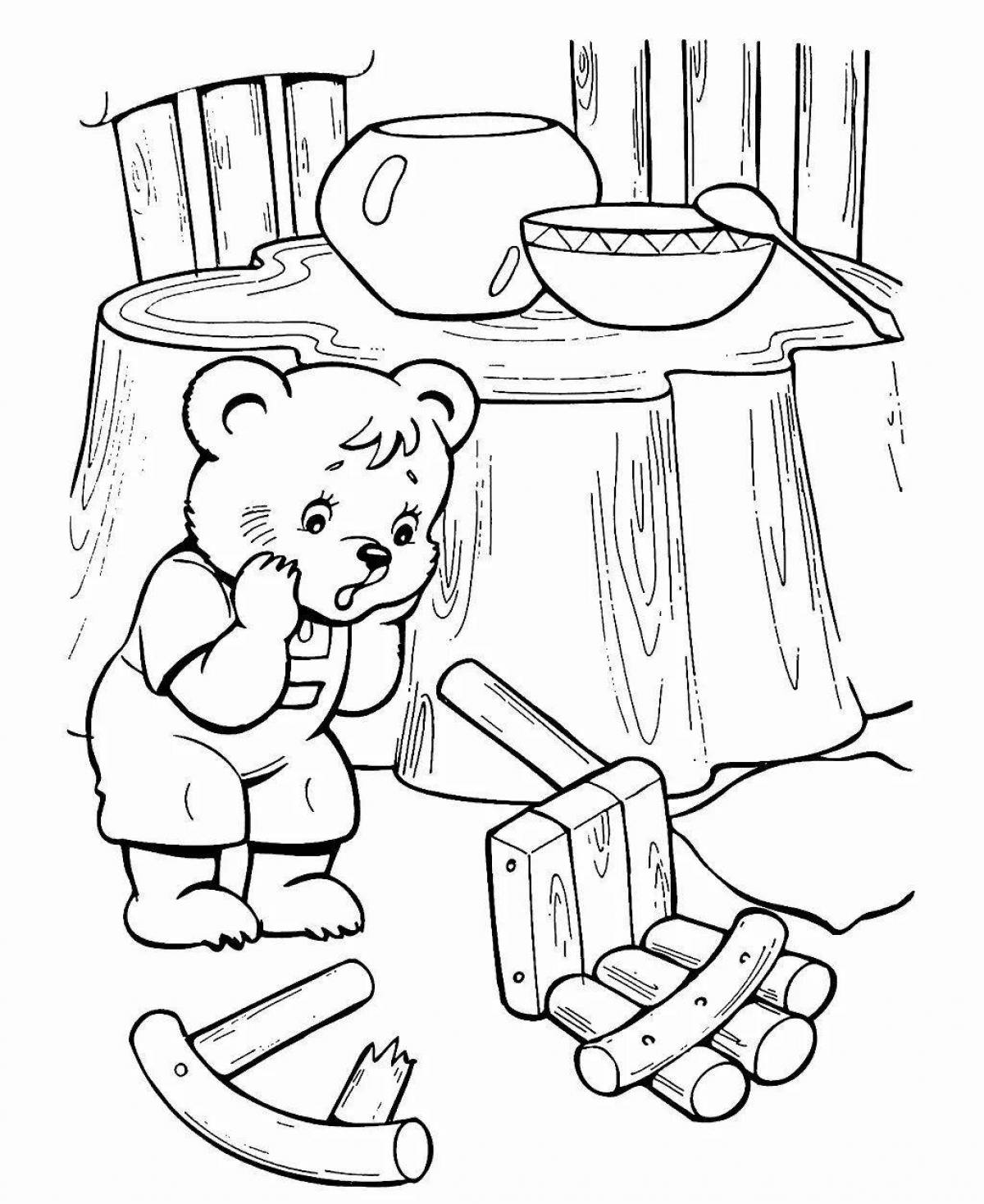 Coloring book bear in color pack