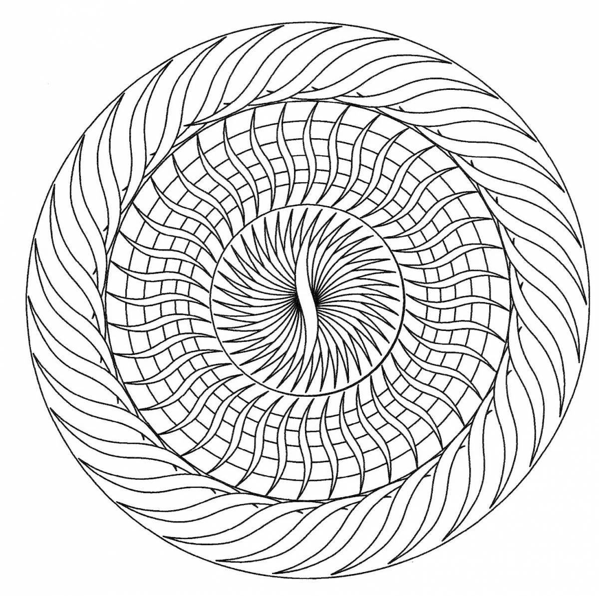 Amazing spiral lines coloring page