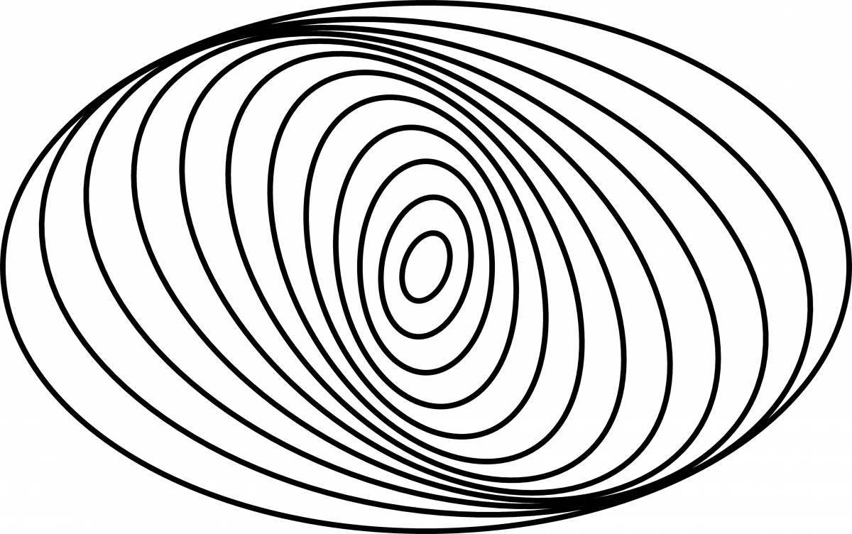 Tempting spiral lines coloring page