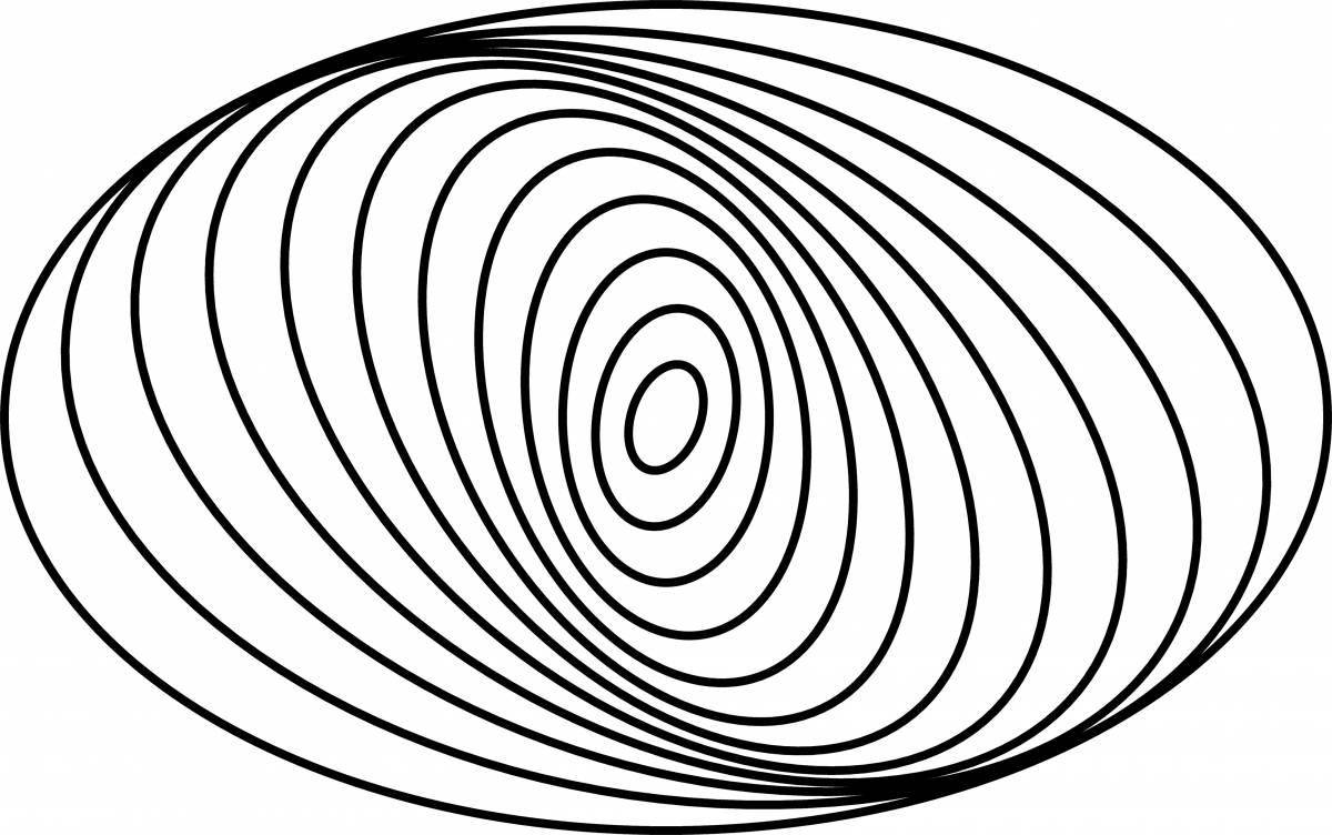 Tempting spiral lines coloring page