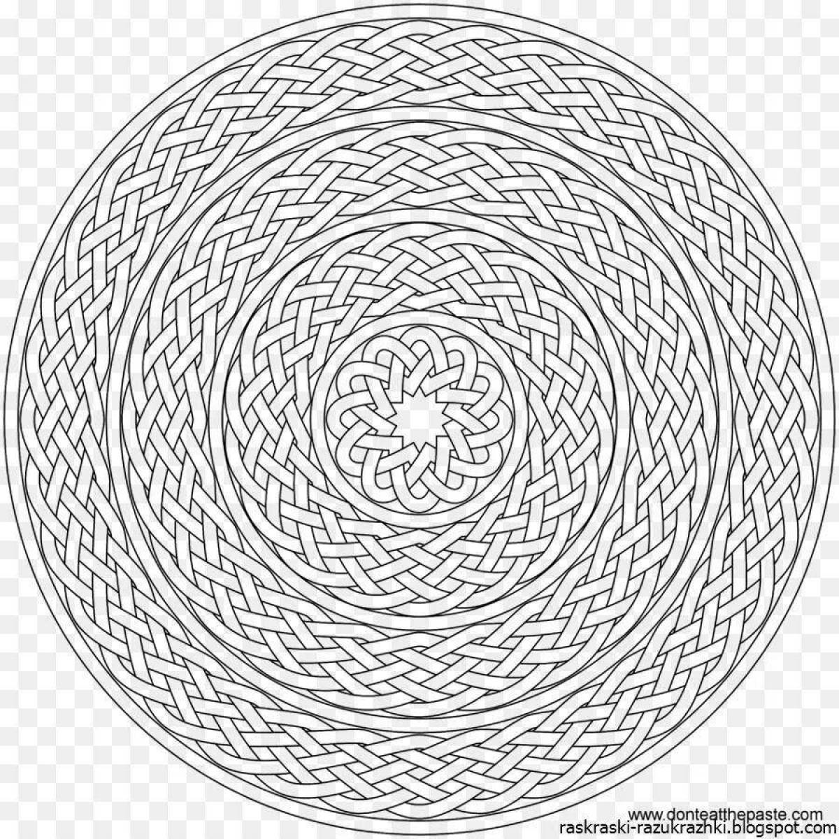 Attractive spiral line coloring page