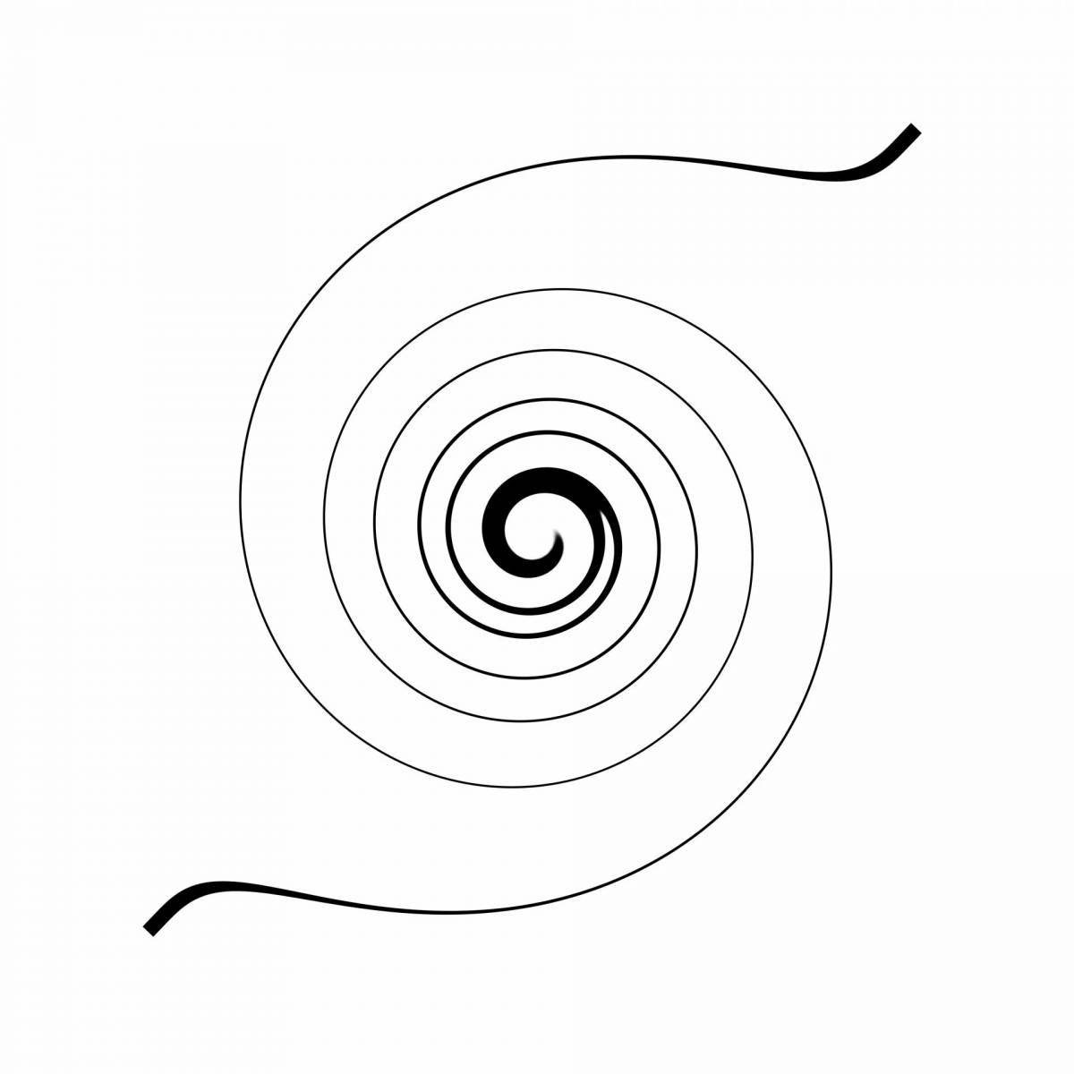 Exquisite spiral lines coloring book
