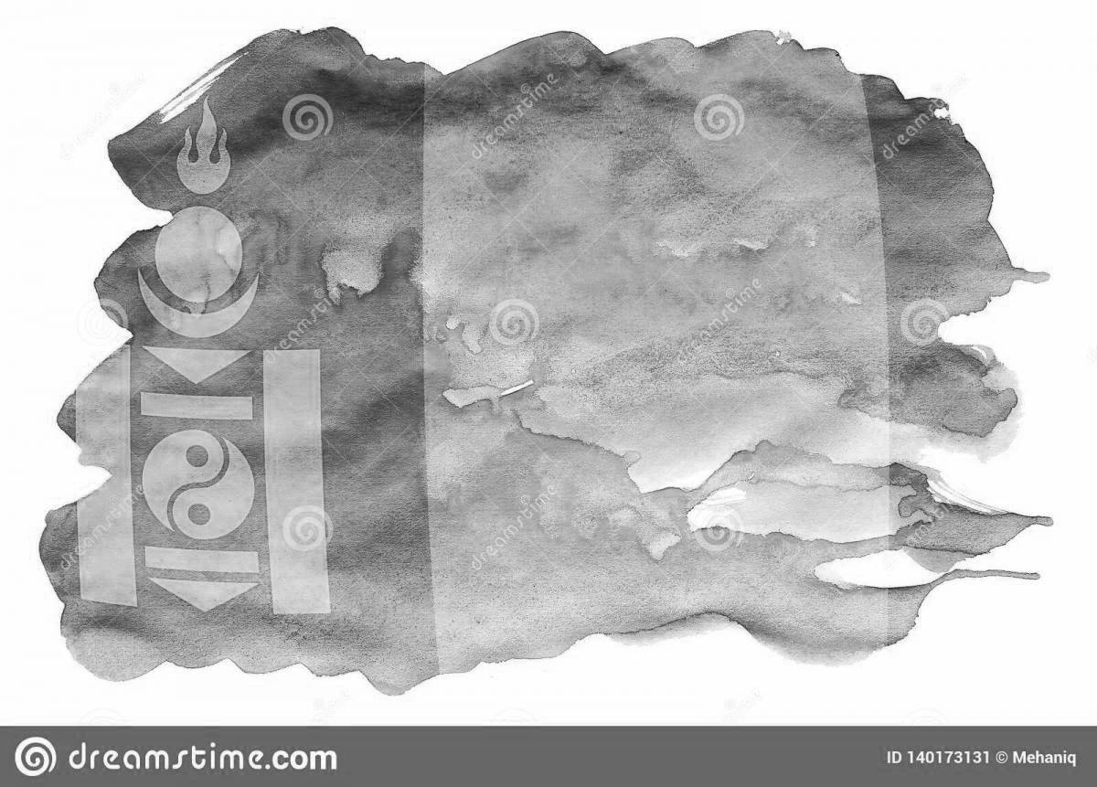 Раскраска флаг монголии