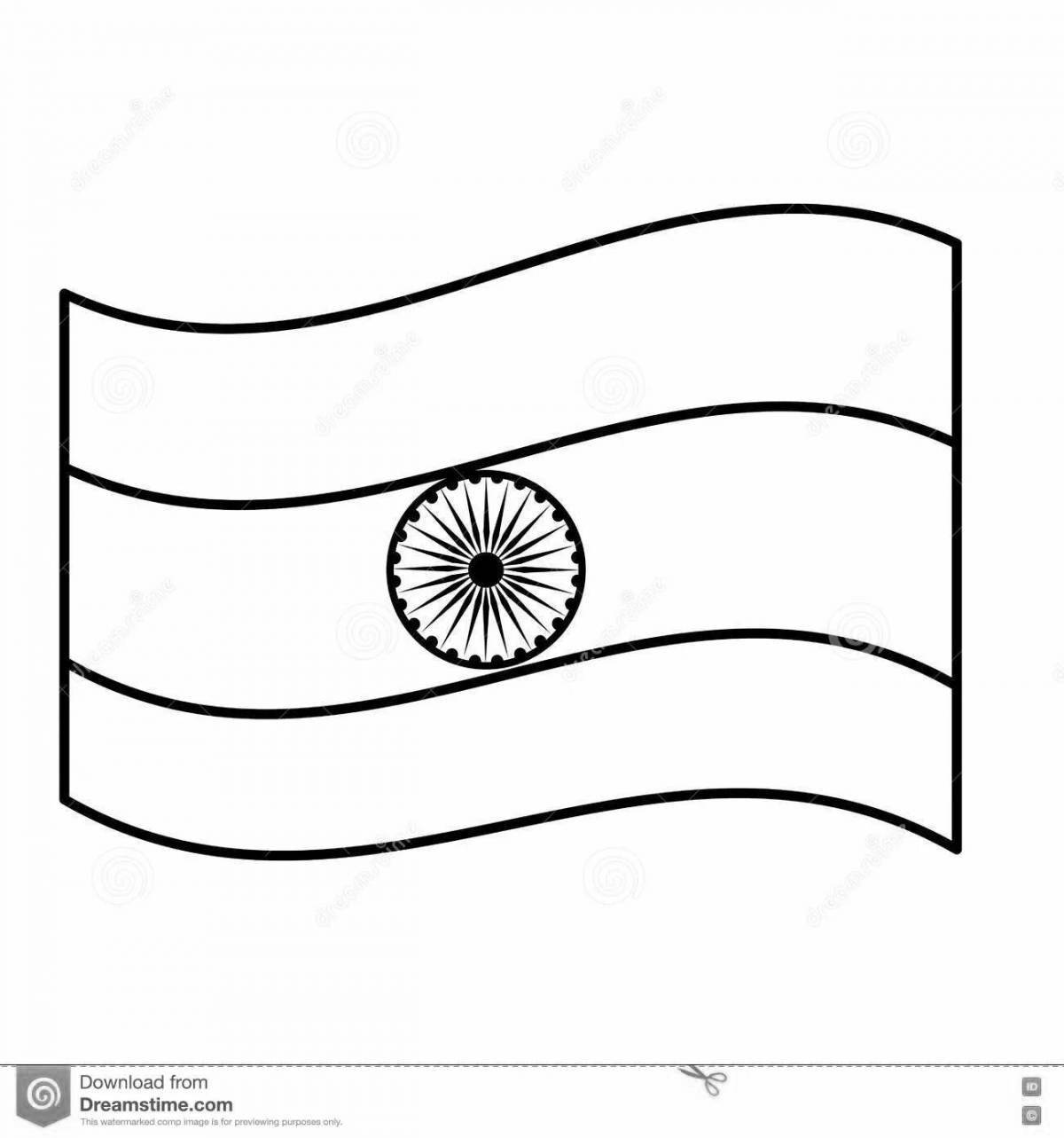 Glorious mongolia flag coloring page