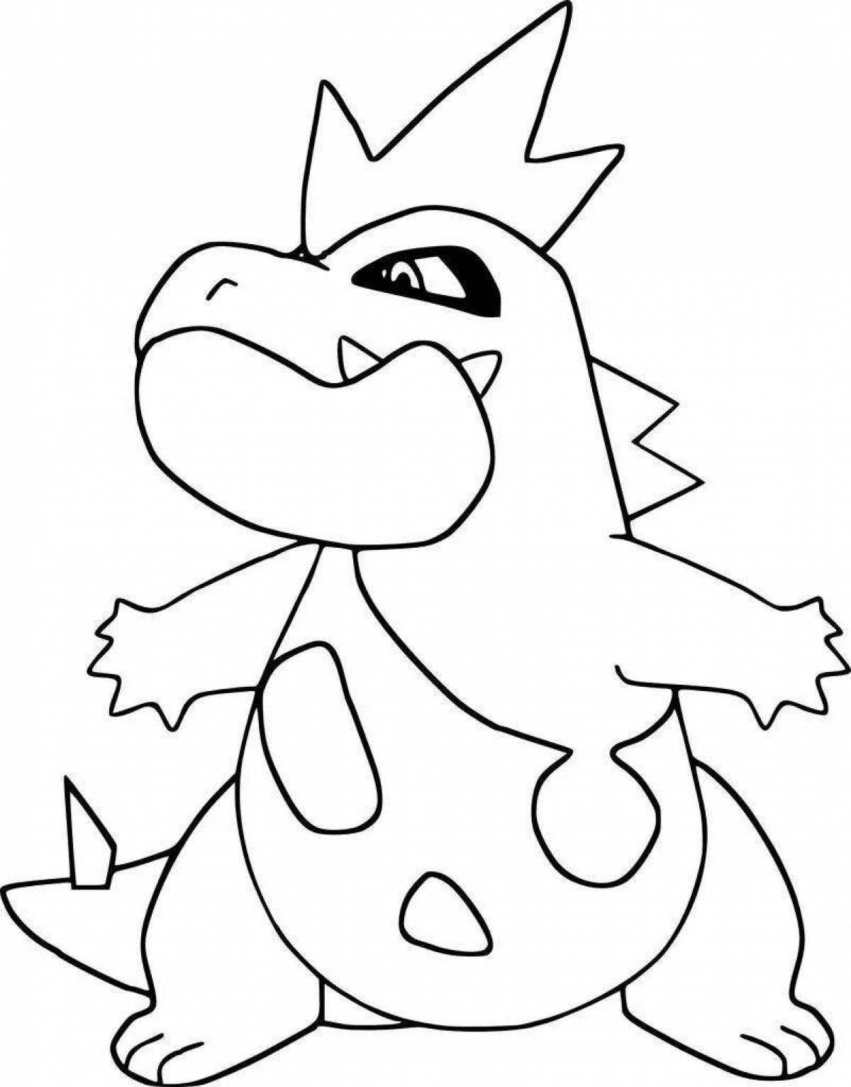 Раскраска Очаровательная раскраска покемон тортвиг