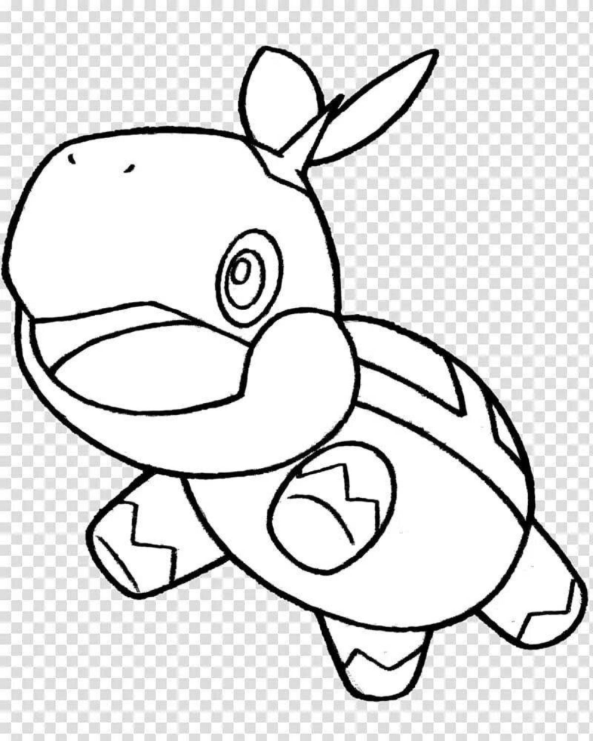 Раскраска Сказочная раскраска покемон тортвиг