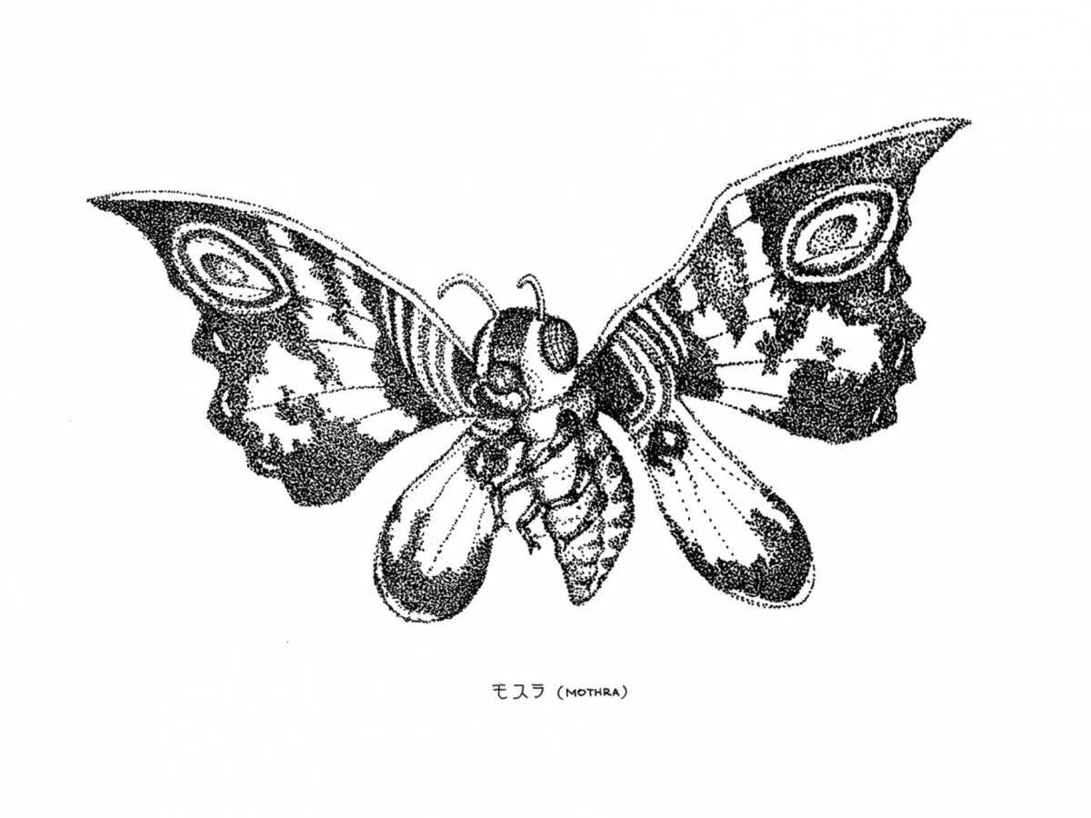 Mothra butterfly coloring book