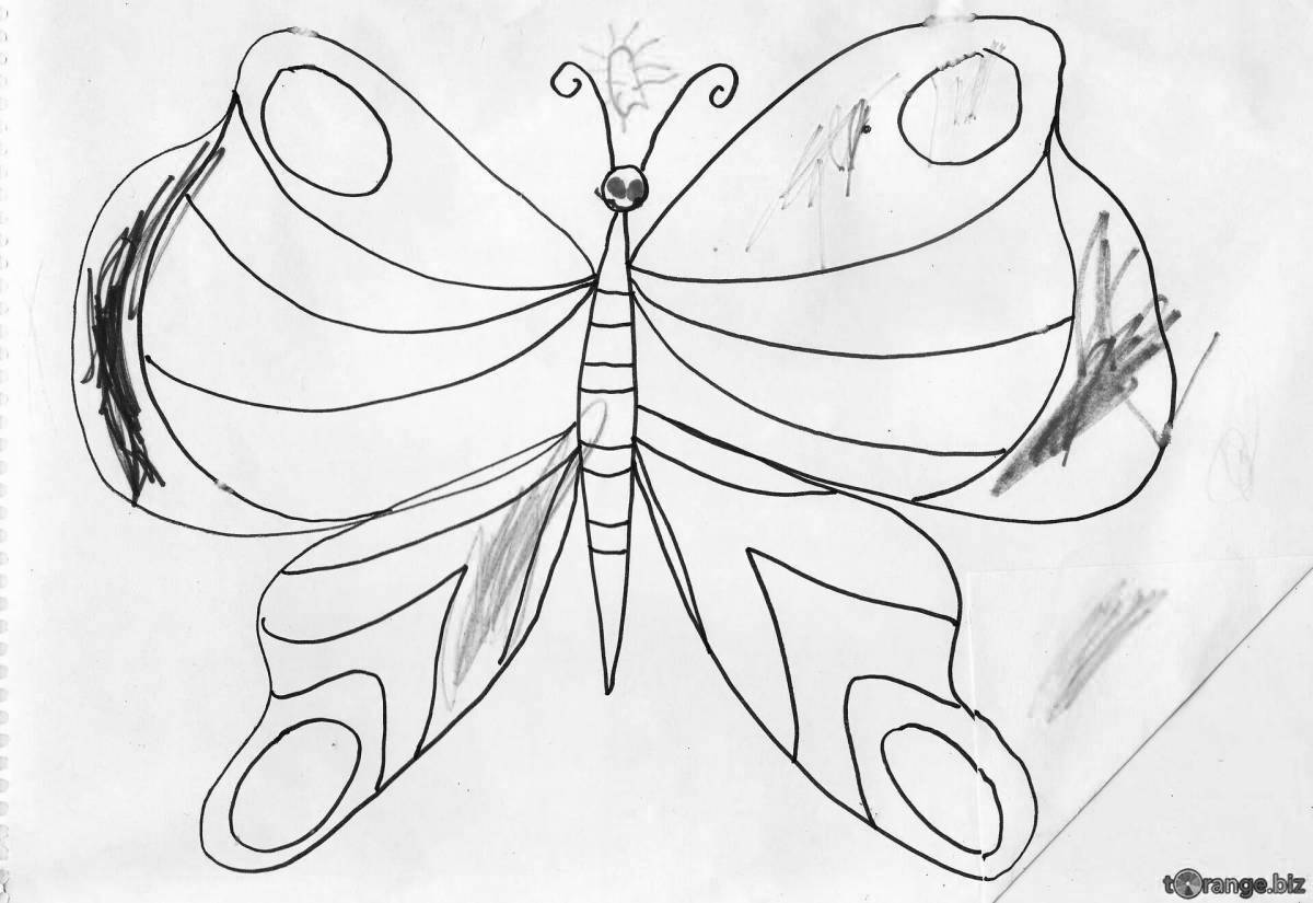 Elegant coloring mothra butterfly