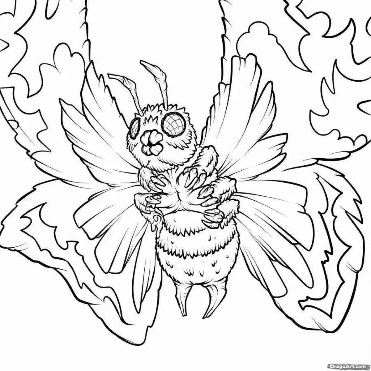 Exciting mothra butterfly coloring book