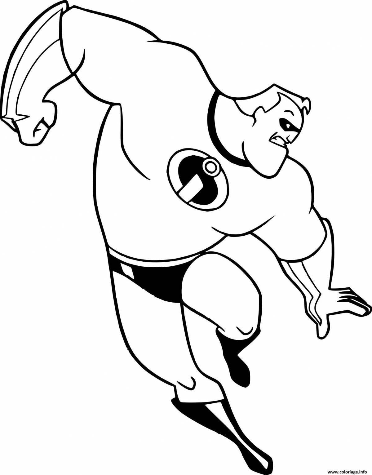 Colorful coloring Mr. Incredible
