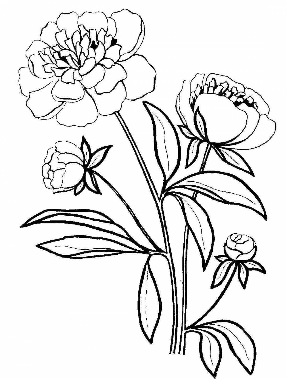 Adorable azure flower coloring page