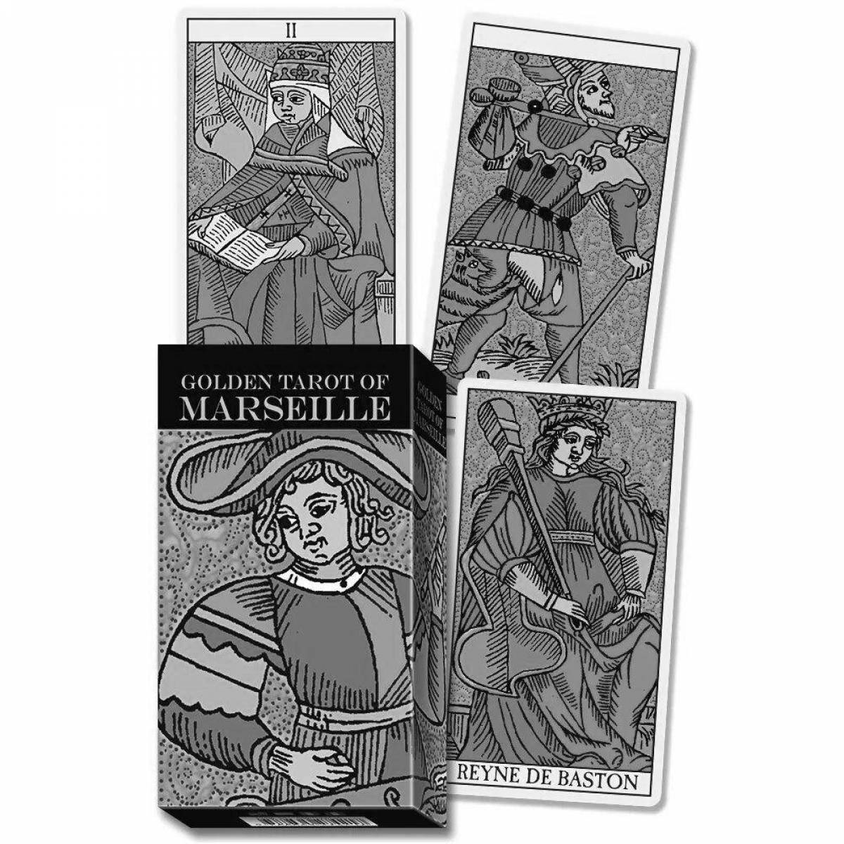 Fun coloring Marseille tarot