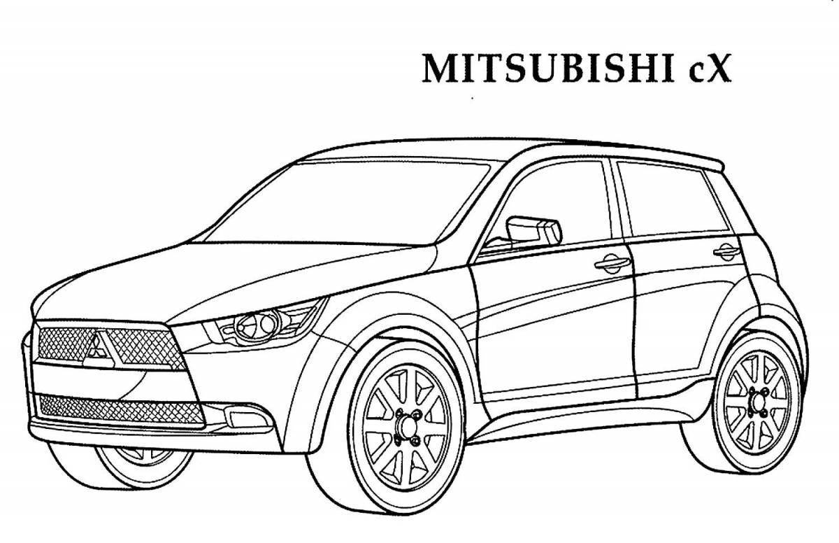 Coloring page stylish japanese SUVs
