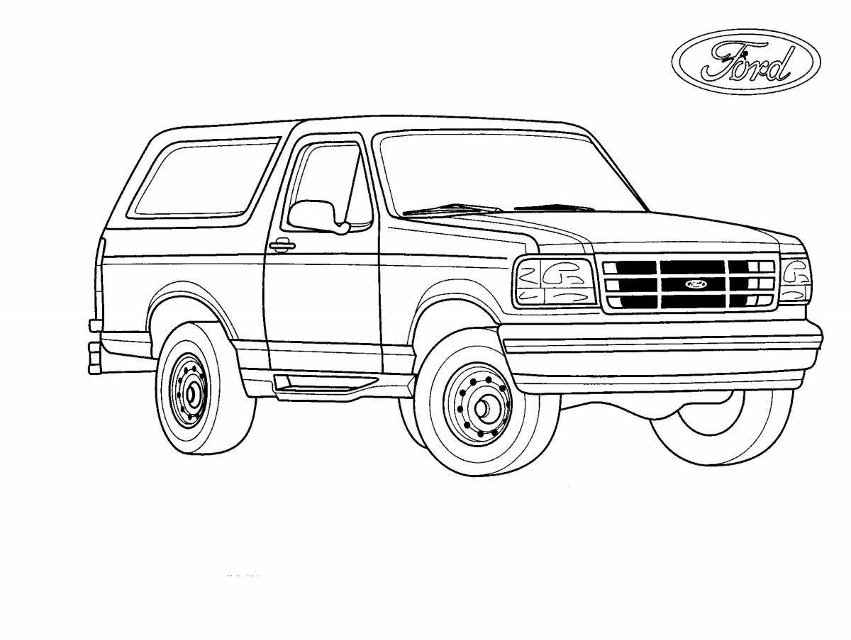 Colouring page awesome japanese SUVs