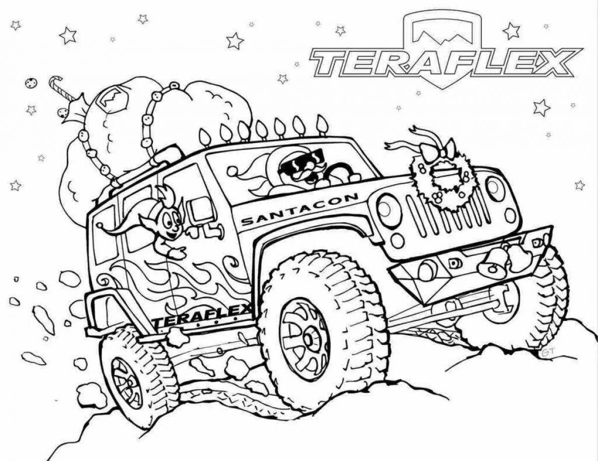 Japanese shiny SUV coloring book