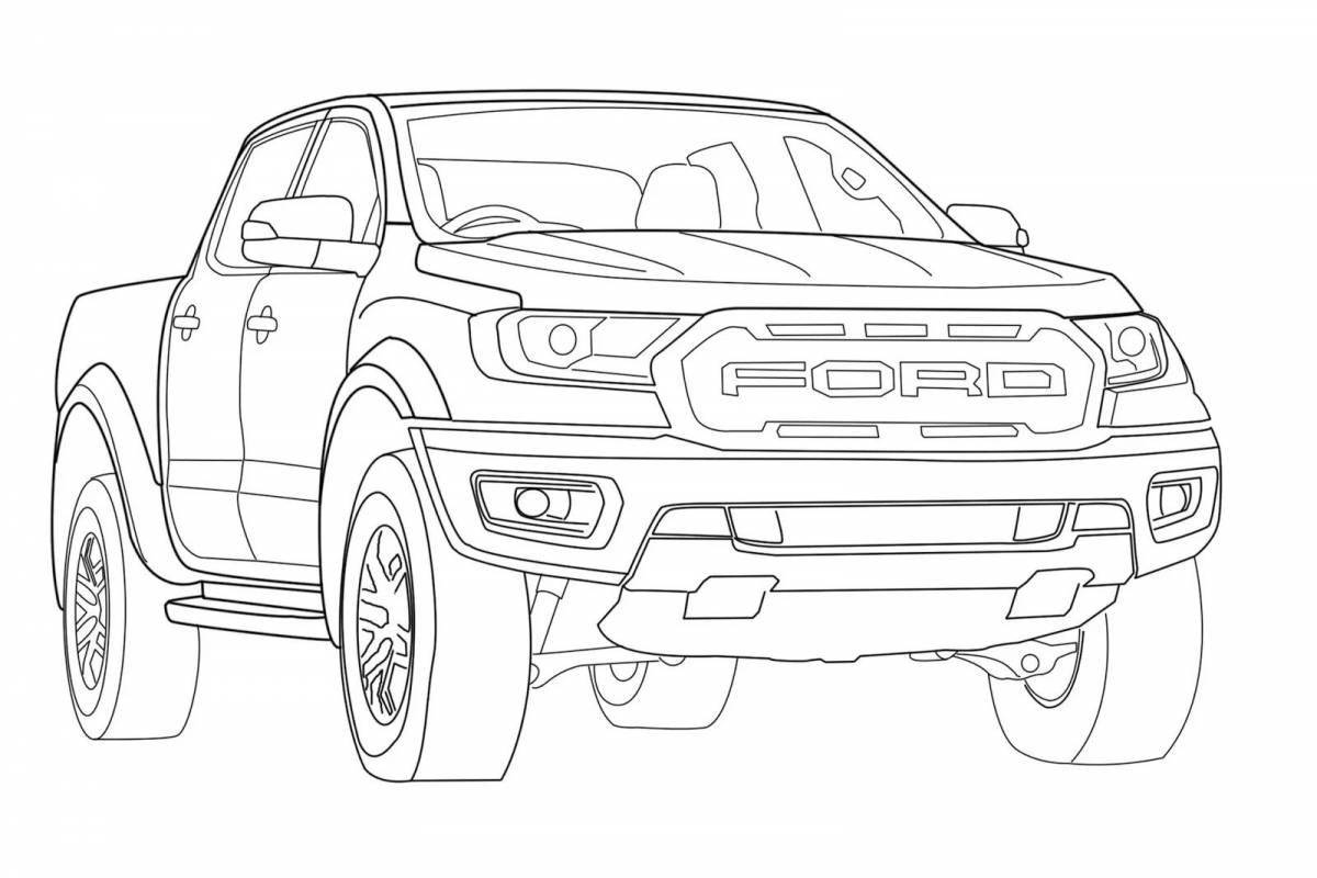 Coloring page charming japanese SUVs