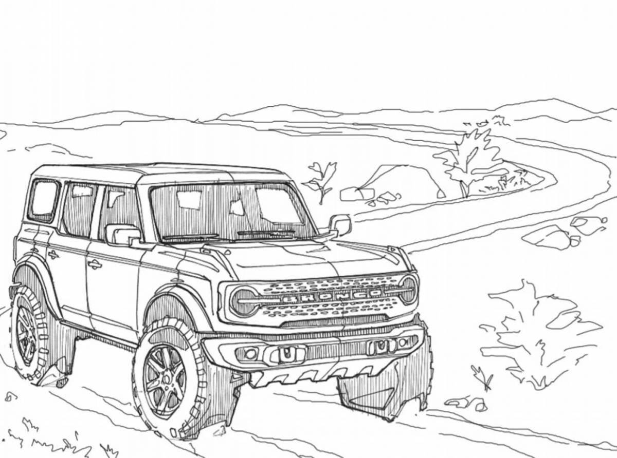 Coloring page amazing japanese SUVs