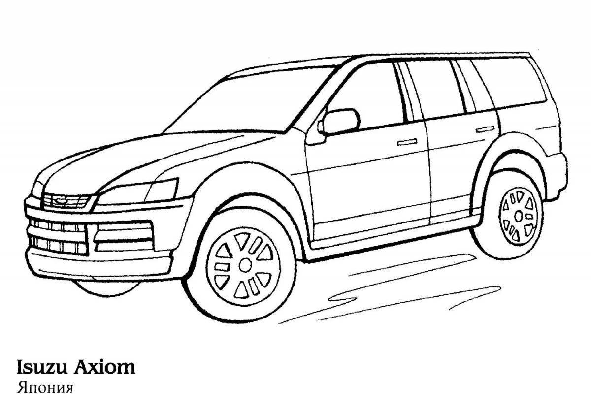 Coloring page incredible japanese SUVs
