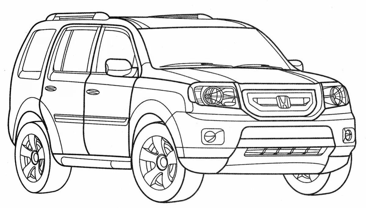 Coloring page marvelous japanese SUVs