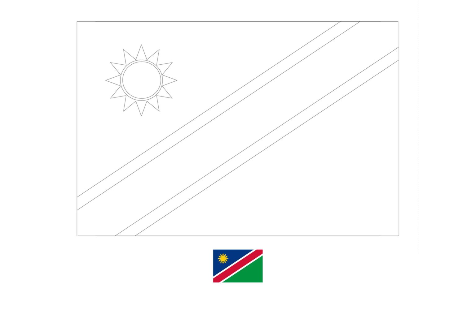 Раскраска прекрасный флаг зимбабве