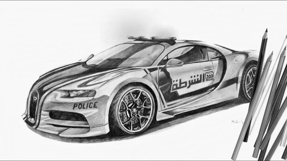 Bugatti police bright colors