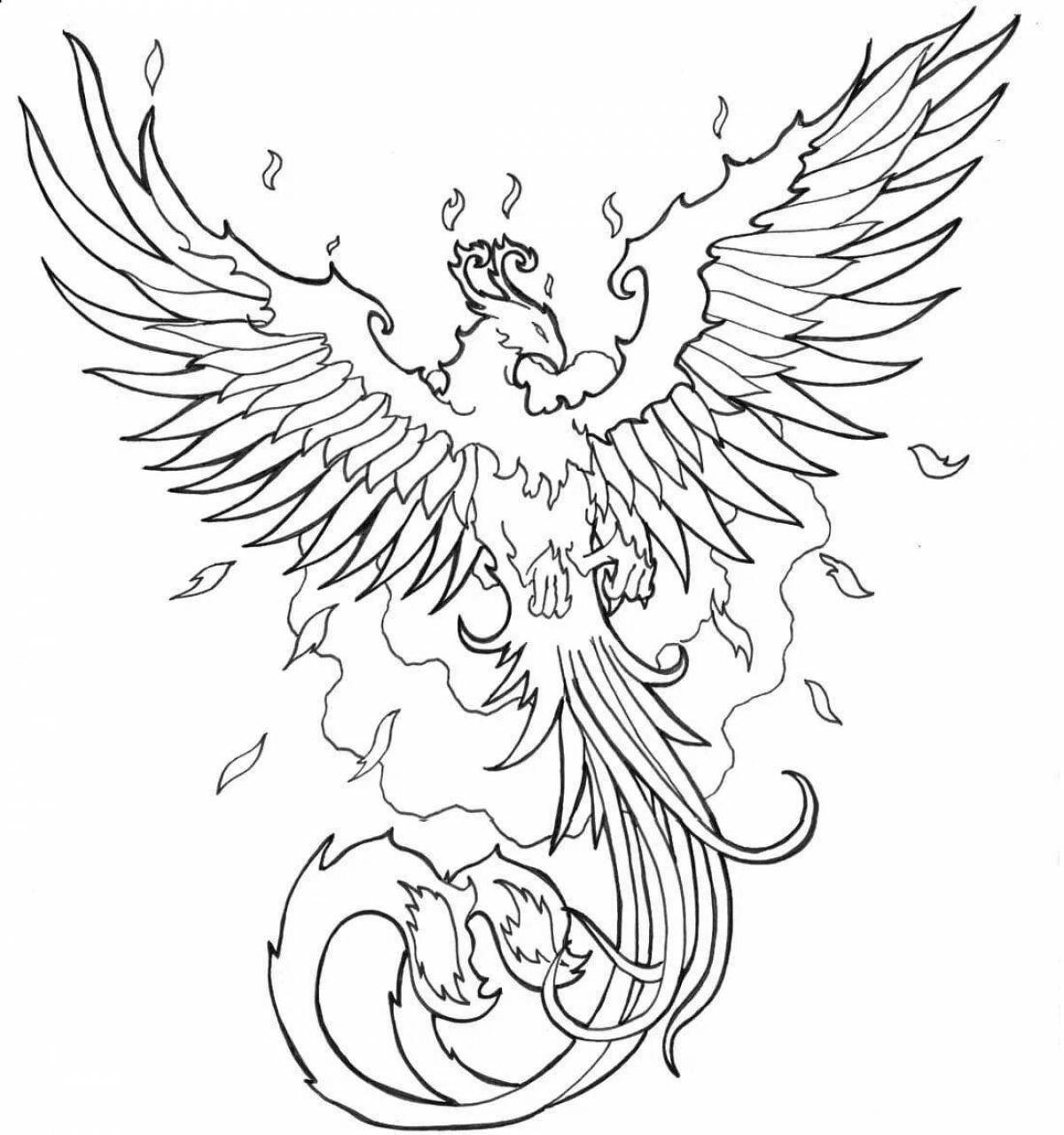 Magnificent Phoenix coloring page