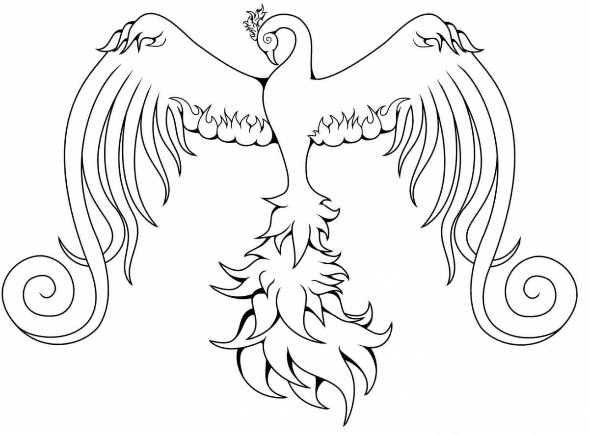 Мультяшная раскраска regal phoenix