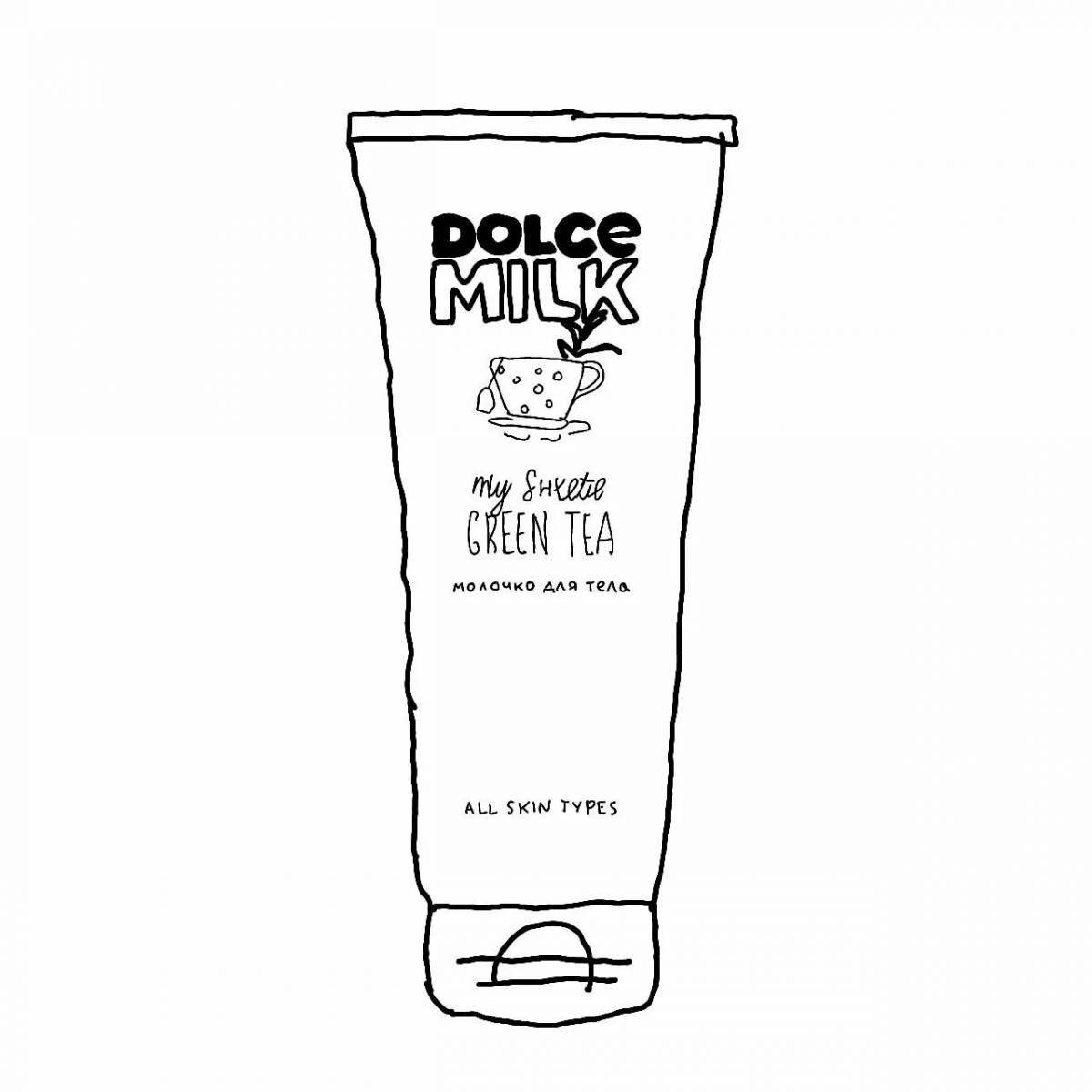 Color explosion dolce milka coloring page