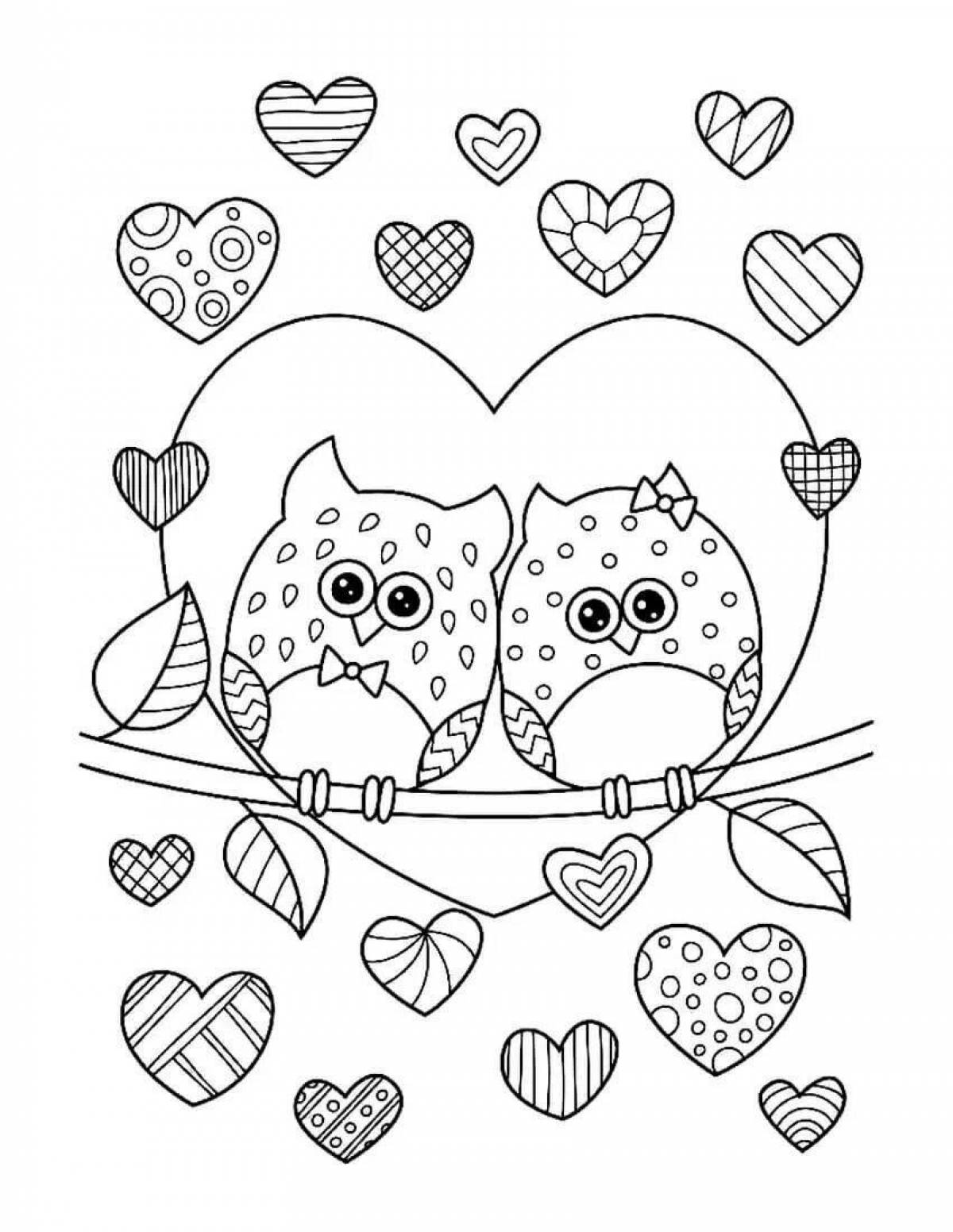 Photo Colouring peaceful valentine's day