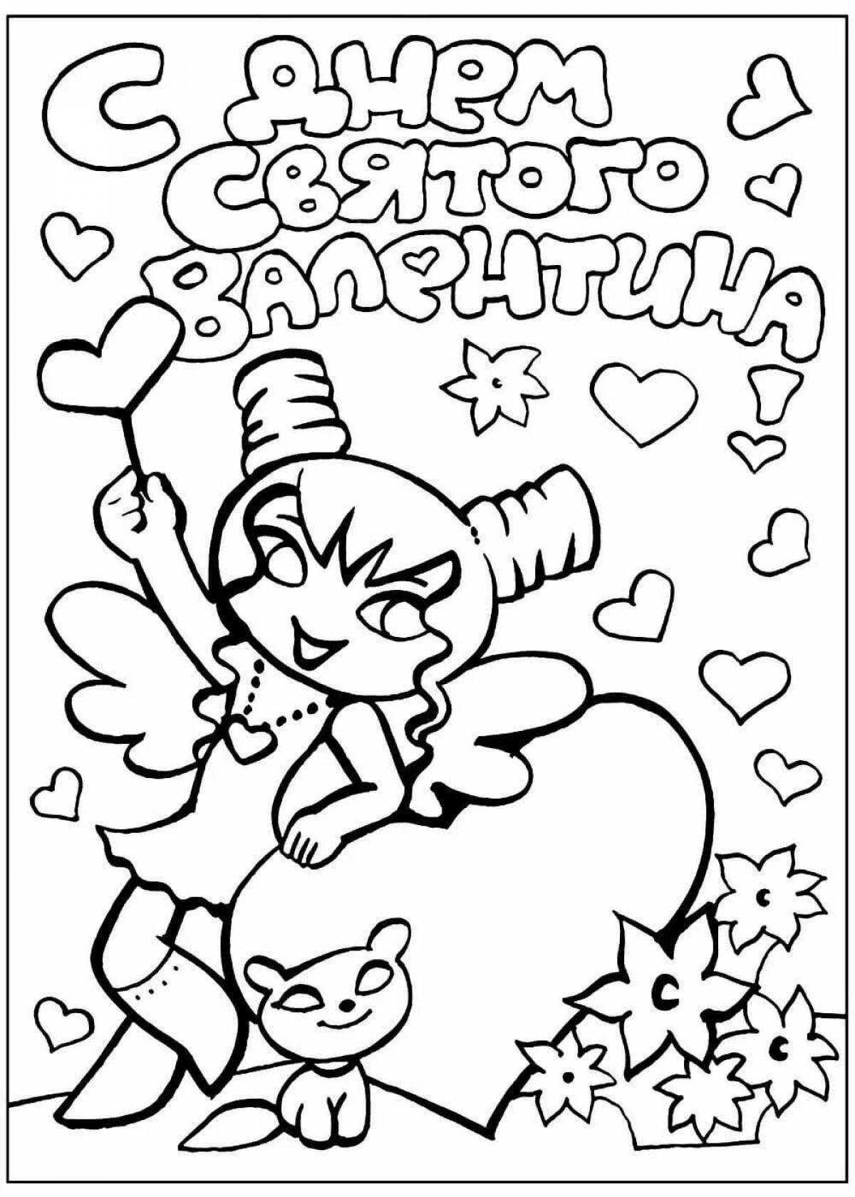 Coloring page wild valentine's day