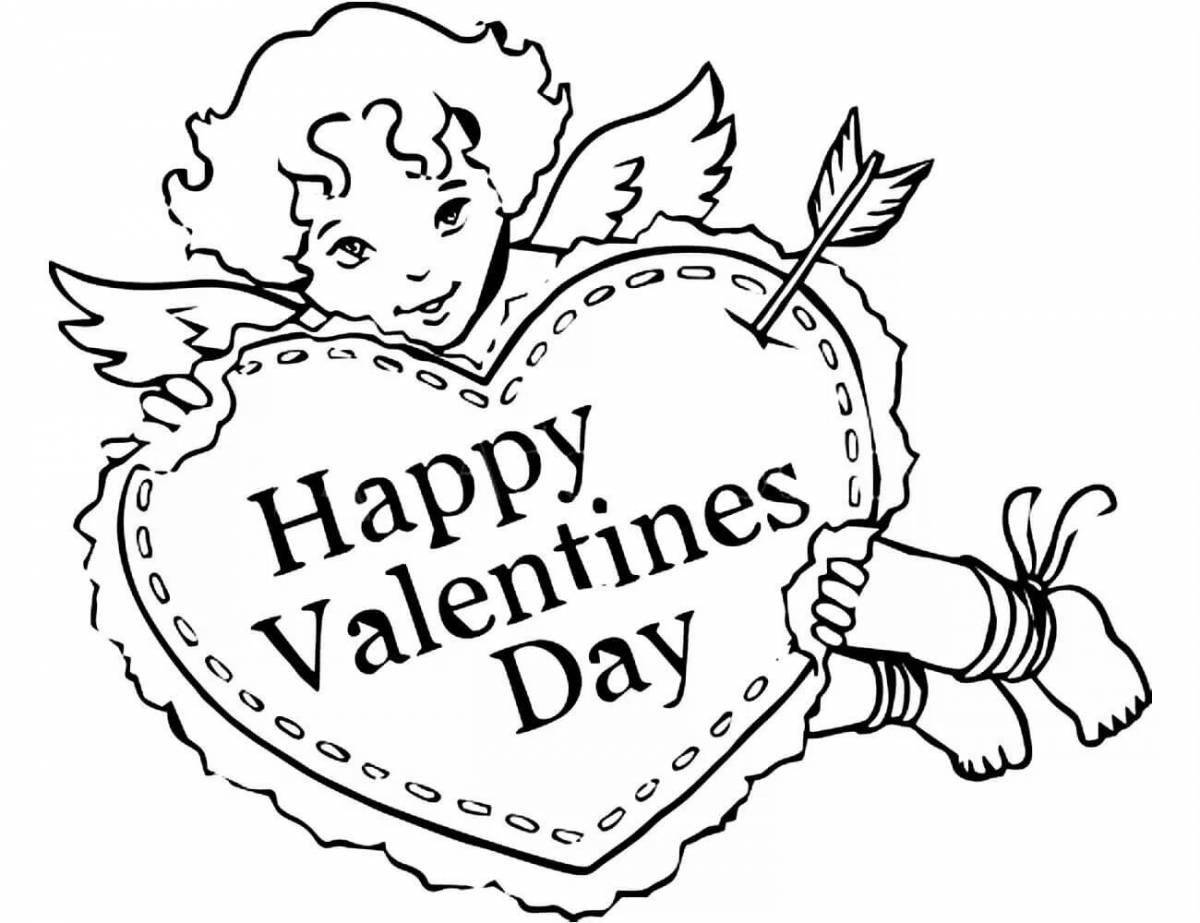 Live valentines day coloring page