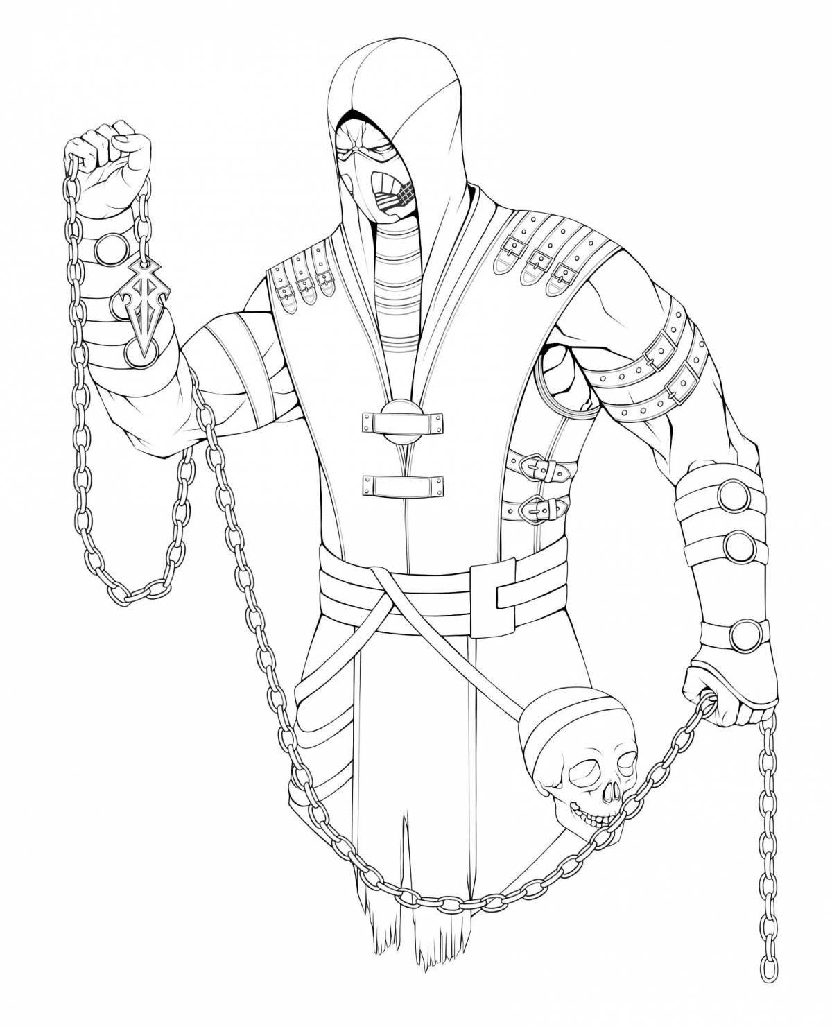 Coloring page gorgeous scorpion