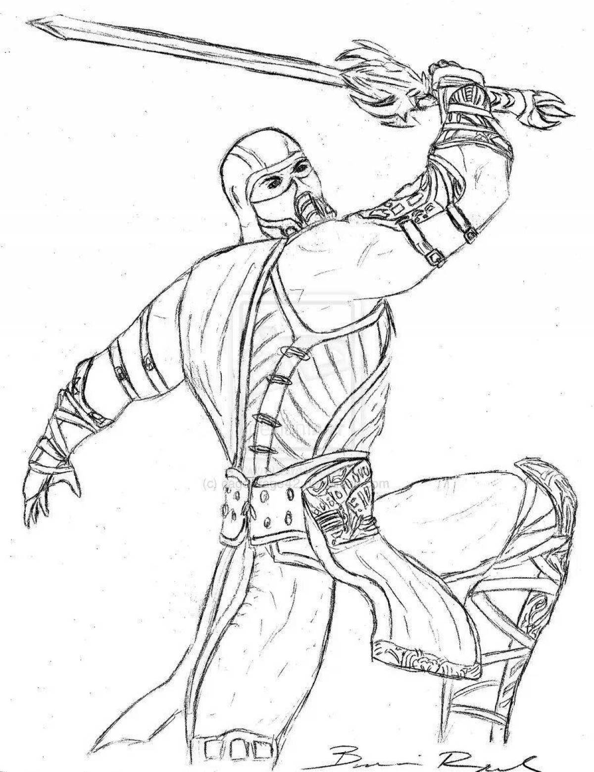 Amazing scorpion coloring page