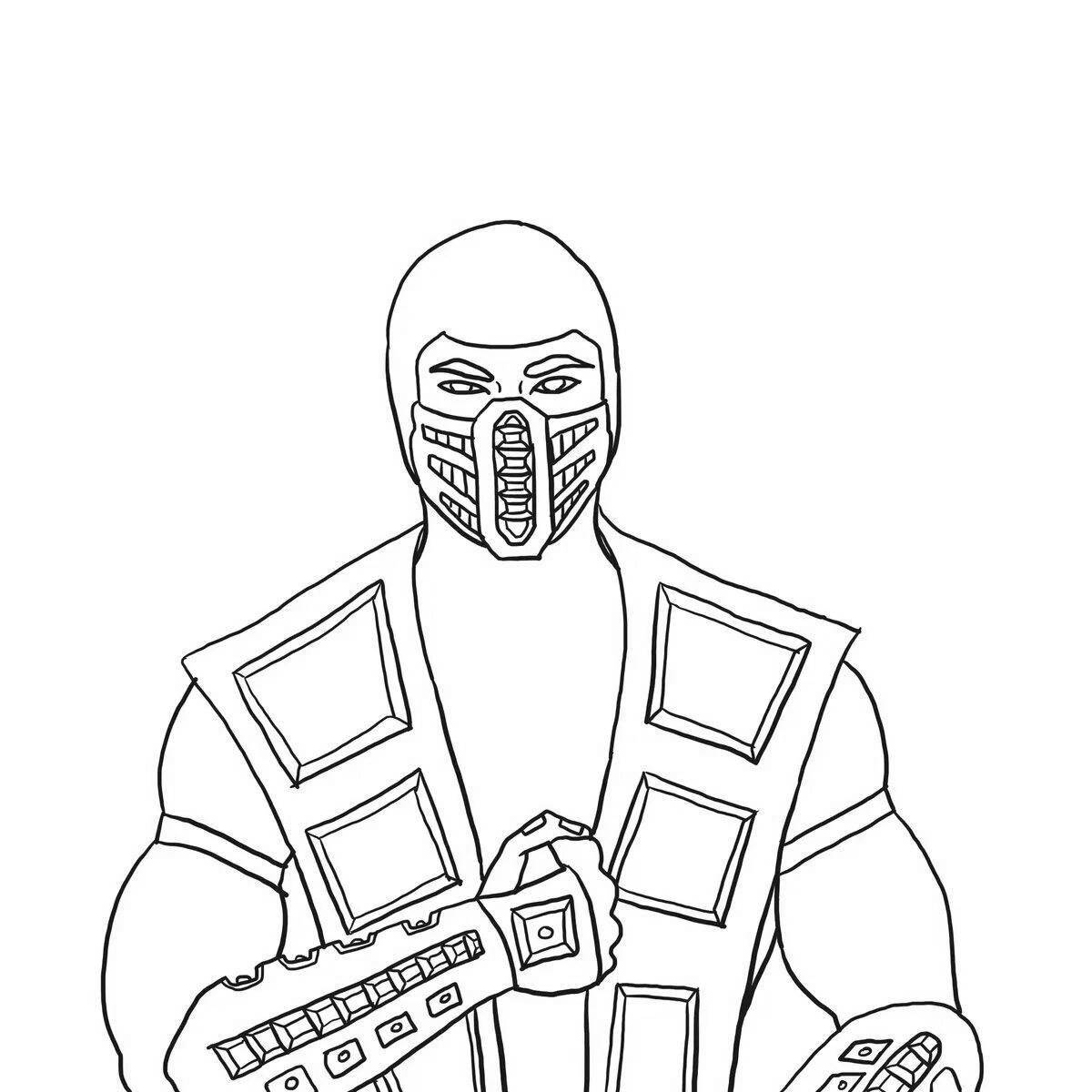 Coloring page dazzling scorpion