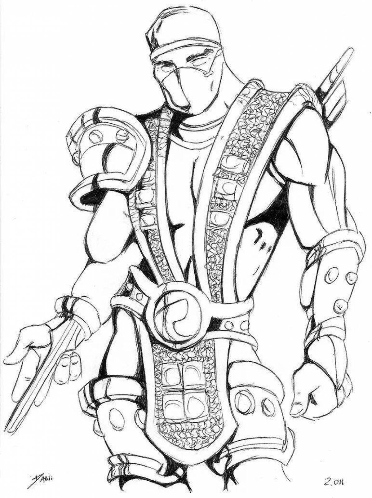 Large scorpion coloring page