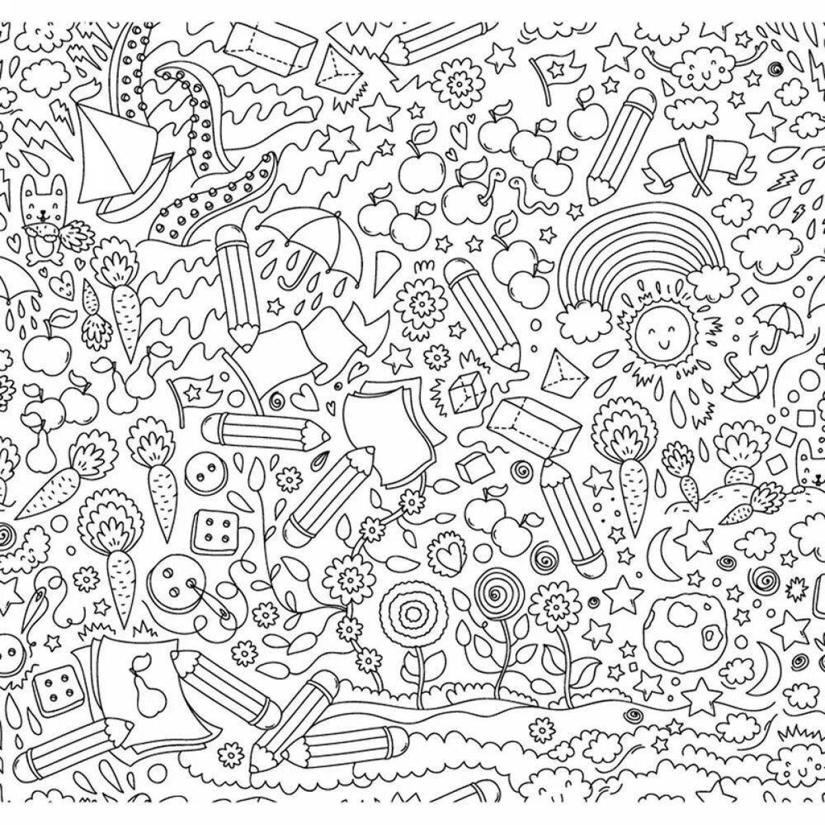 Color-brilliant coloring page small drawings