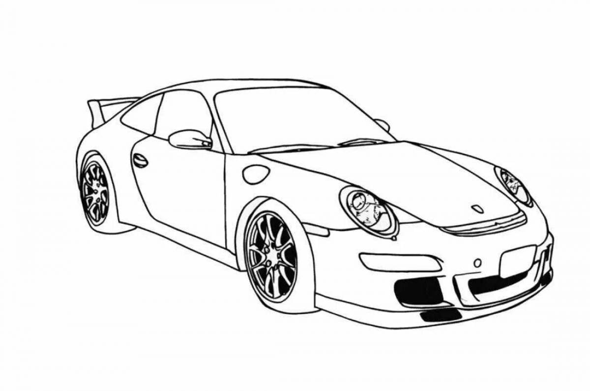 Exquisite beautiful cars coloring book
