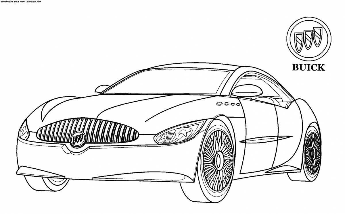 Shiny beautiful cars coloring book