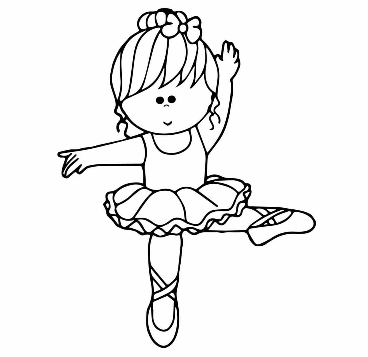 Living dancing girl coloring book