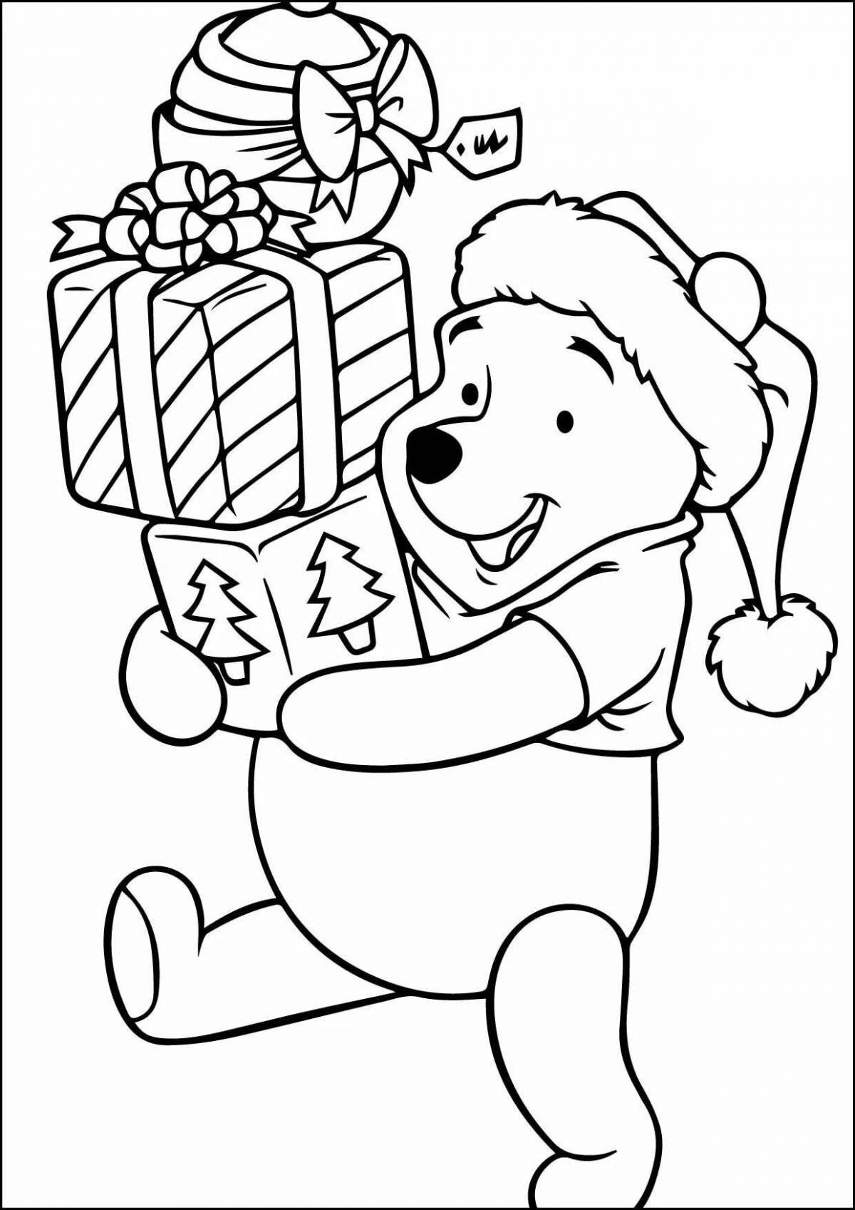 Fancy Christmas characters coloring book