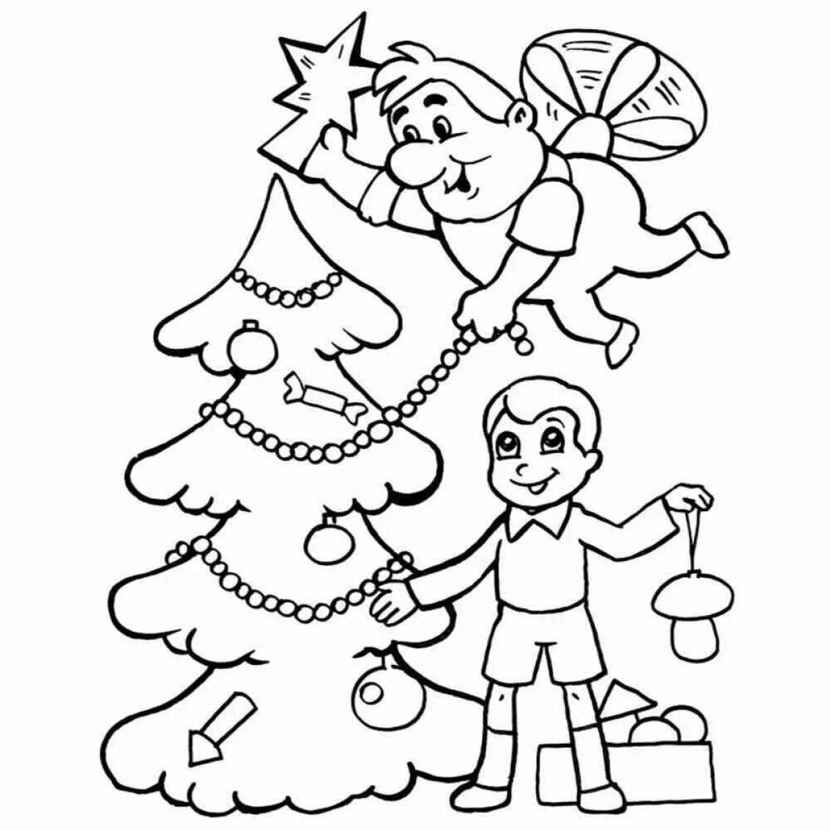 Christmas characters coloring book