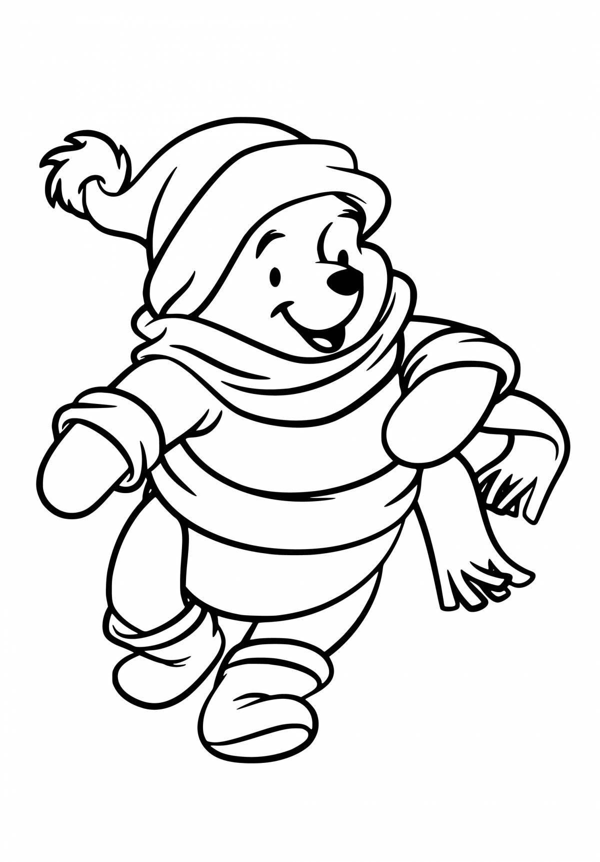 Christmas characters coloring with crazy color