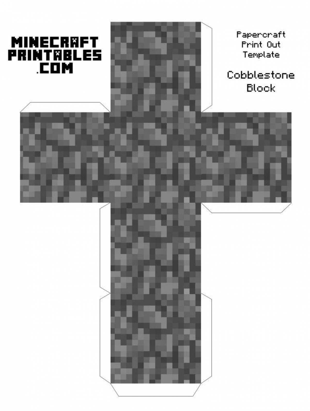 Colorful minecraft crafts coloring page