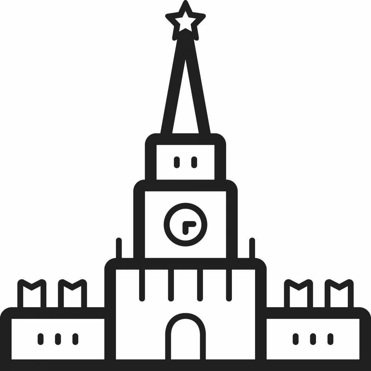 Потрясающая раскраска кремлевская башня