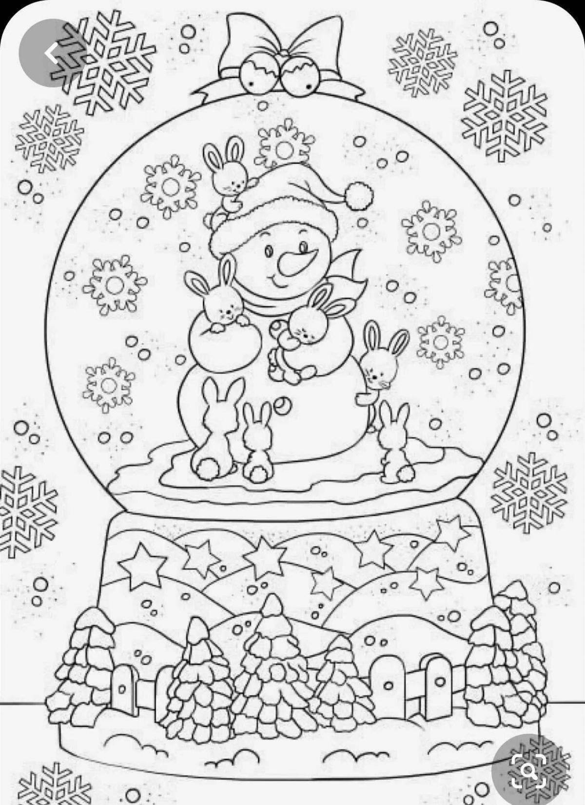 Great winter coloring card